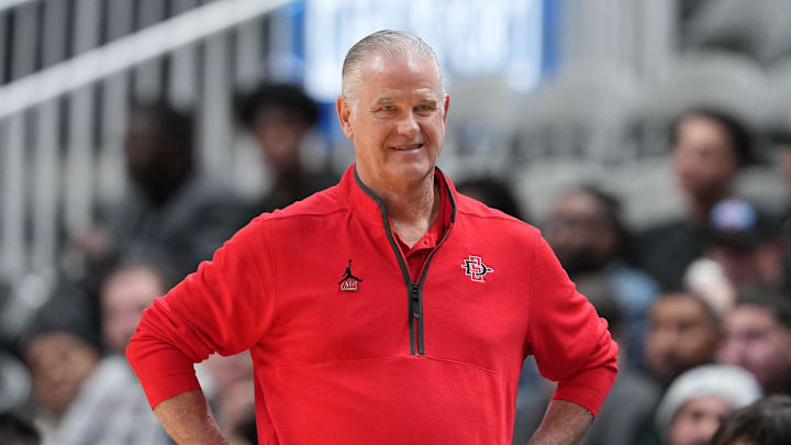 San Diego State Aztecs head coach Brian Dutcher. San Diego State Aztecs head coach Brian Dutcher.