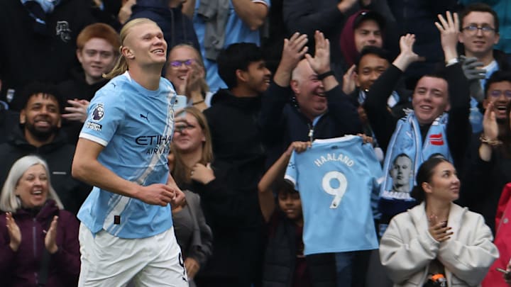 Haaland já tem 14 gols em oito jogos na temporada 2025/26