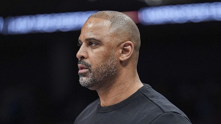 Feb 19, 2026; Charlotte, North Carolina, USA; Houston Rockets head coach Ime Udoka during the first quarter against the Charlotte Hornets at Spectrum Center. Mandatory Credit: Jim Dedmon-Imagn Images Feb 19, 2026; Charlotte, North Carolina, USA; Houston Rockets head coach Ime Udoka during the first quarter against the Charlotte Hornets at Spectrum Center. Mandatory Credit: Jim Dedmon-Imagn Images