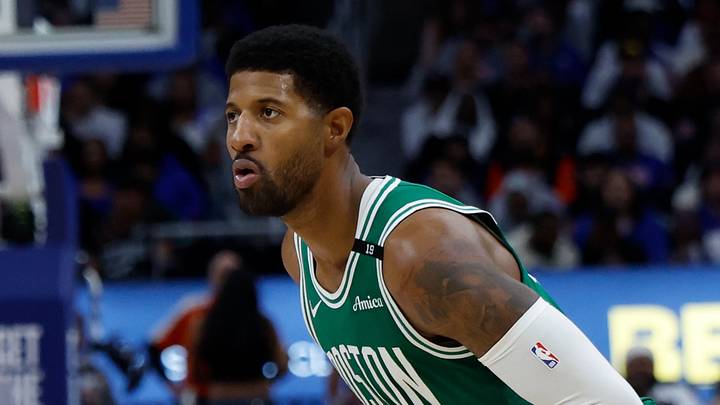 Oct 20, 2026; Detroit, Michigan, USA; Boston Celtics forward Paul George (13) dribbles in the second half against the Detroit Pistons at Little Caesars Arena. Mandatory Credit: Rick Osentoski-Imagn Images Oct 20, 2026; Detroit, Michigan, USA; Boston Celtics forward Paul George (13) dribbles in the second half against the Detroit Pistons at Little Caesars Arena. Mandatory Credit: Rick Osentoski-Imagn Images