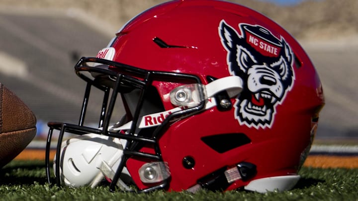 Dec 29, 2017; El Paso, TX, United States; General view of the helmets of the Arizona State Sun Devils and the North Carolina State Wolfpack before the 2017 Sun Bowl at Sun Bowl Stadium. Mandatory Credit: Ivan Pierre Aguirre-Imagn Images