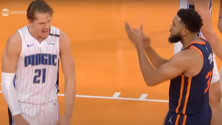 Franz Wagner and Karl-Anthony Towns got in trouble for clapping.