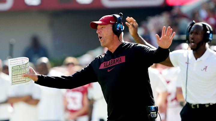 Alabama Crimson Tide head coach Kalen DeBoer