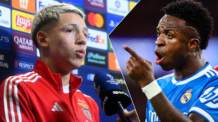 Gianluca Prestianni (left) and Vinicius Jr were at the center and an unsavory incident.