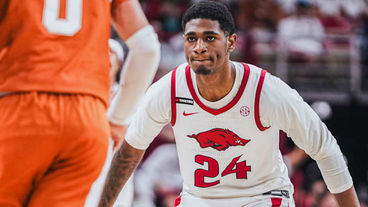 Arkansas Razorbacks guard Billy Richmond against the Texas Longhorns at Bud Walton Arena in Fayetteville, Ark.