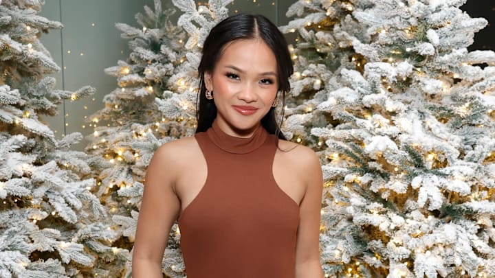 Jenn Tran attends Revolve's Holiday Shop Grand Opening at The Grove
