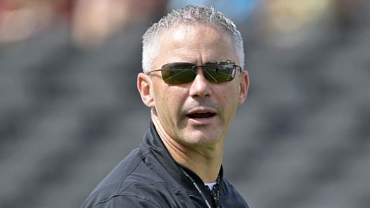 Sep 6, 2025; Tallahassee, Florida, USA; Florida State Seminoles head coach Mike Norvell before the game against the East Texas A&M Lions at Doak S. Campbell Stadium. Mandatory Credit: Melina Myers-Imagn Images