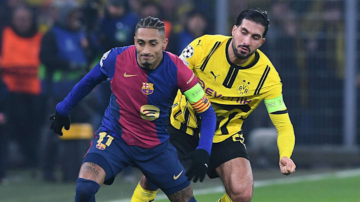 Raphinha (left) and Emre Can (right) will look to lead their sides to the Champions League semifinals. Raphinha (left) and Emre Can (right) will look to lead their sides to the Champions League semifinals.