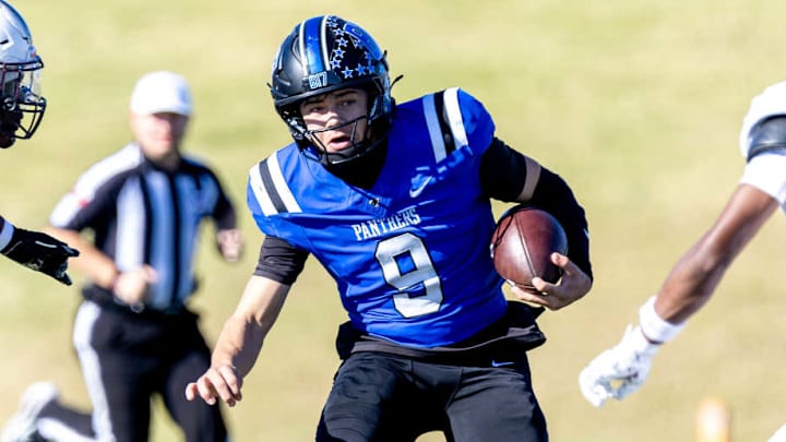 Fort Worth North Crowley quarterback Hayes Cloutier carries the ball in a playoff game against Midland Legacy during the 2025 season. Cloutier is transferring to a California private school. Fort Worth North Crowley quarterback Hayes Cloutier carries the ball in a playoff game against Midland Legacy during the 2025 season. Cloutier is transferring to a California private school.