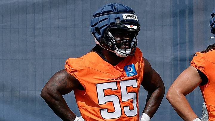 Denver Broncos linebacker Jordan Turner (55) during Denver Broncos Training Camp. Denver Broncos linebacker Jordan Turner (55) during Denver Broncos Training Camp.