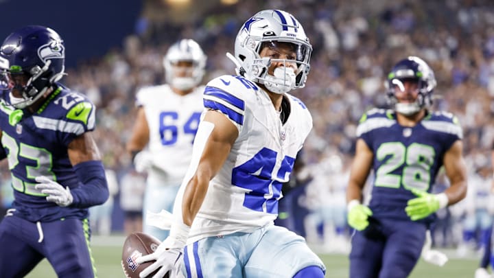 Deuce Vaughn's rookie-year full season stat-line projections for 2023.