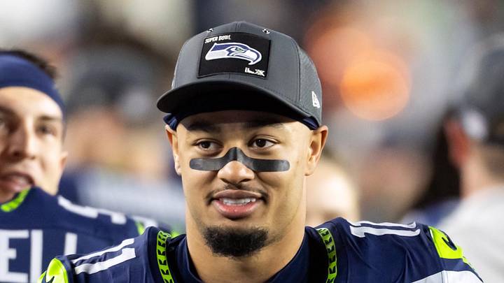 Seattle Seahawks wide receiver Jaxon Smith-Njigba during Super Bowl LX