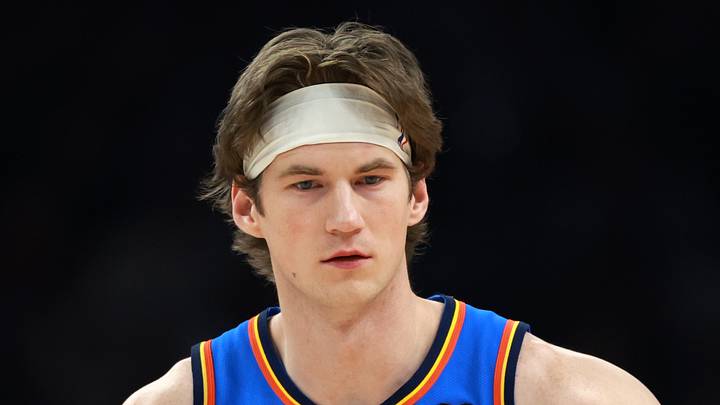 Jan 4, 2026; Phoenix, Arizona, USA; Oklahoma City Thunder center Branden Carlson (15) against the Phoenix Suns at Mortgage Matchup Center. Mandatory Credit: Mark J. Rebilas-Imagn Images Jan 4, 2026; Phoenix, Arizona, USA; Oklahoma City Thunder center Branden Carlson (15) against the Phoenix Suns at Mortgage Matchup Center. Mandatory Credit: Mark J. Rebilas-Imagn Images