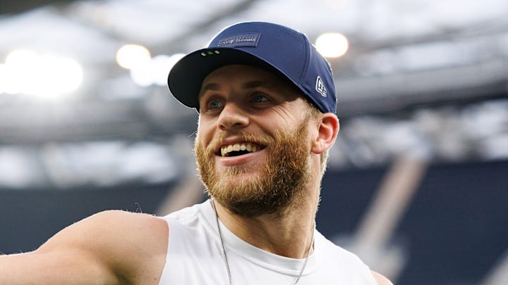 Cooper Kupp of the Seattle Seahawks smiles Cooper Kupp of the Seattle Seahawks smiles