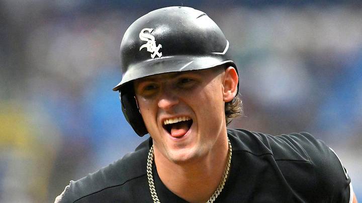Aug 2, 2026; St. Petersburg, Florida, USA; Chicago White Sox second baseman Colson Montgomery (12) reacts after scoring a run during the first inning against Tampa Bay Rays at Tropicana Field. Mandatory Credit: Pablo Robles-Imagn Images Aug 2, 2026; St. Petersburg, Florida, USA; Chicago White Sox second baseman Colson Montgomery (12) reacts after scoring a run during the first inning against Tampa Bay Rays at Tropicana Field. Mandatory Credit: Pablo Robles-Imagn Images