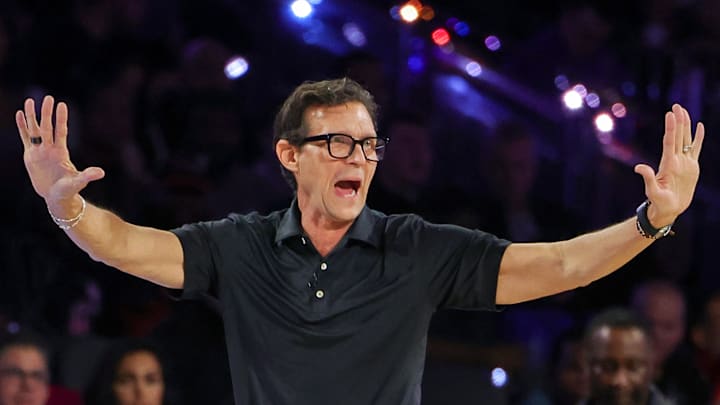 Atlanta Hawks head coach Quin Snyder reacts against the Milwaukee Bucks.