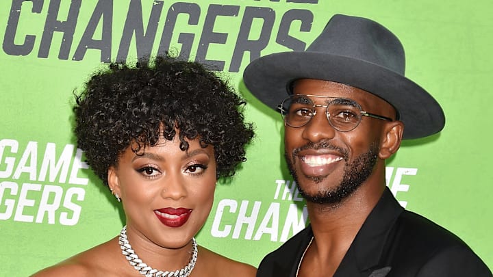 Jada Crawley and Chris Paul attend the LA Premiere Of The Game Changers.