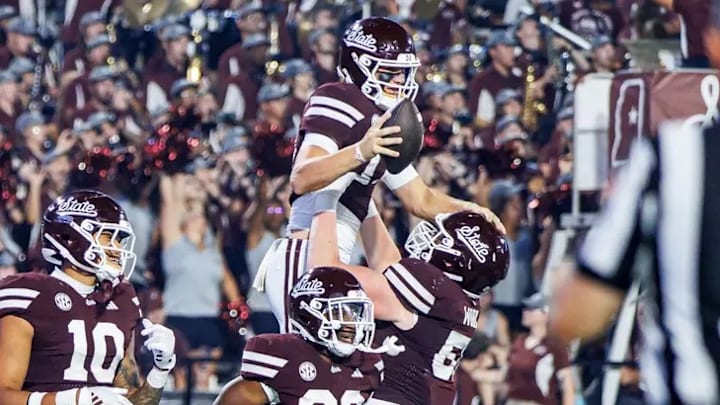Mississippi State Quarterback Luke Kromenhoek (#17) during the game between the Alcorn State Braves and the Mississippi State Bulldogs at Davis Wade Stadium at Scott Field in Starkville, MS.