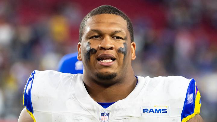 Los Angeles Rams left tackle Alaric Jackson. Los Angeles Rams left tackle Alaric Jackson.