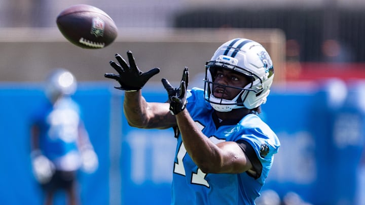 Carolina Panthers wide receiver Xavier Legette