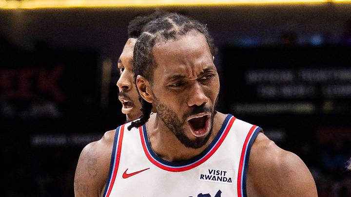 Mar 18, 2026; New Orleans, Louisiana, USA; LA Clippers forward Kawhi Leonard (2) reacts to a call against the New Orleans Pelicans with referee Scott Twardoski (52) during second half at Smoothie King Center. Mandatory Credit: Stephen Lew-Imagn Images Mar 18, 2026; New Orleans, Louisiana, USA; LA Clippers forward Kawhi Leonard (2) reacts to a call against the New Orleans Pelicans with referee Scott Twardoski (52) during second half at Smoothie King Center. Mandatory Credit: Stephen Lew-Imagn Images