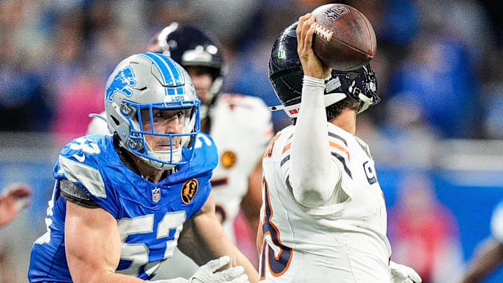 Detroit Lions linebacker Trevor Nowaske (53). Detroit Lions linebacker Trevor Nowaske (53).