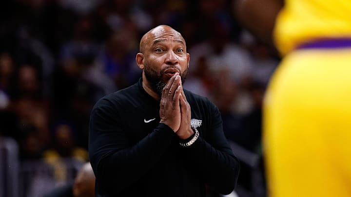 Apr 29, 2024; Denver, Colorado, USA; Los Angeles Lakers head coach Darvin Ham in the third quarter