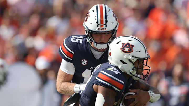The Auburn Tigers need to see more of Hank Brown handing off to Jarquez Hunter the final-three games of the season.