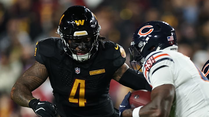 Washington Commanders linebacker Frankie Luvu Washington Commanders linebacker Frankie Luvu