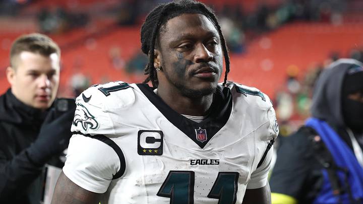 Philadelphia Eagles wide receiver A.J. Brown leaves the field after the game against the Washington Commanders. Philadelphia Eagles wide receiver A.J. Brown leaves the field after the game against the Washington Commanders.