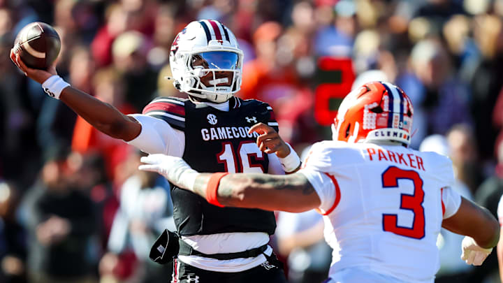 Clemson defensive end T.J. Parker sacked South Carolina quarterback LaNorris Sellers three times on Saturday.