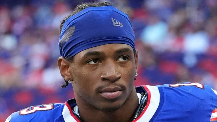 Aug 27, 2026; Orchard Park, New York, USA;  Buffalo Bills wide receiver Skyler Bell (13) looks on during warmups prior to the game against the Pittsburgh Steelers at New Highmark Stadium.  Mandatory Credit: Gregory Fisher-Imagn Images