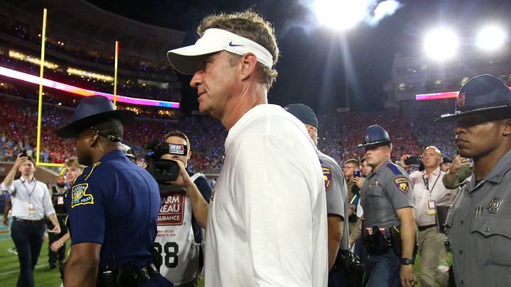 Louisiana State Tigers head coach Lane Kiffin walks off the field after a loss to the Mississippi Rebels at Vaught-Hemingway Stadium. Louisiana State Tigers head coach Lane Kiffin walks off the field after a loss to the Mississippi Rebels at Vaught-Hemingway Stadium.