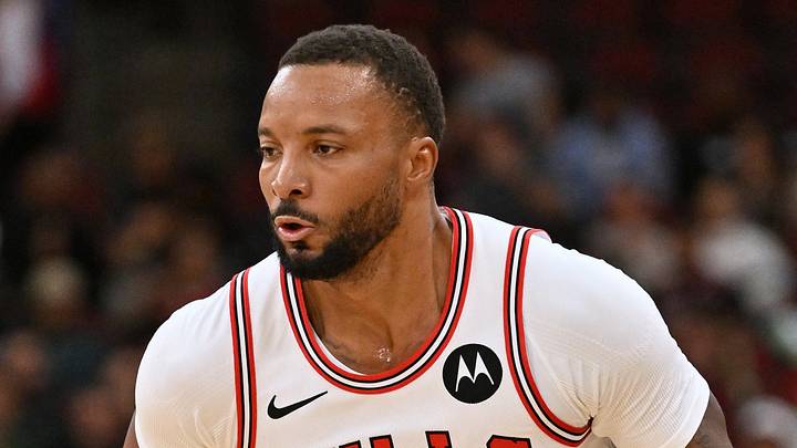 Oct 7, 2026; Chicago, Illinois, USA; Chicago Bulls guard Norman Powell (24) controls the ball against the Phoenix Suns during the first half at United Center. Mandatory Credit: Patrick Gorski-Imagn Images Oct 7, 2026; Chicago, Illinois, USA; Chicago Bulls guard Norman Powell (24) controls the ball against the Phoenix Suns during the first half at United Center. Mandatory Credit: Patrick Gorski-Imagn Images