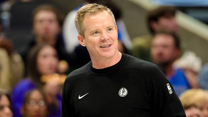 Oct 14, 2026; Dallas, Texas, USA; Dallas Mavericks head coach Dusty May reacts during the first half against the New Orleans Pelicans at American Airlines Center. Mandatory Credit: Kevin Jairaj-Imagn Images Oct 14, 2026; Dallas, Texas, USA; Dallas Mavericks head coach Dusty May reacts during the first half against the New Orleans Pelicans at American Airlines Center. Mandatory Credit: Kevin Jairaj-Imagn Images