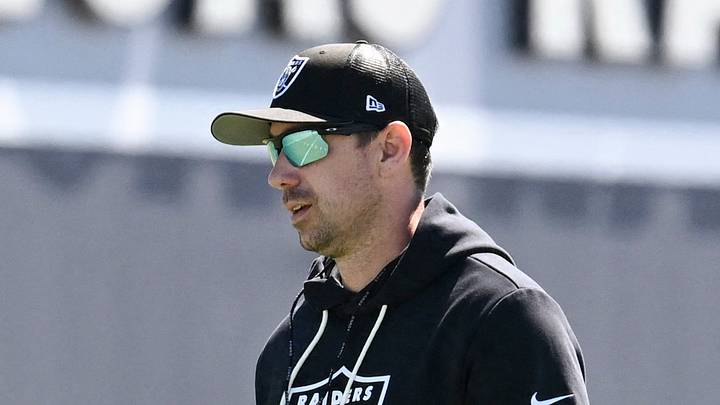 May 28, 2026; Henderson, NV, USA; Las Vegas Raiders head coach Klint Kubiak looks on during organized team activities at Intermountain Health Performance Center. Mandatory Credit: Candice Ward-Imagn Images May 28, 2026; Henderson, NV, USA; Las Vegas Raiders head coach Klint Kubiak looks on during organized team activities at Intermountain Health Performance Center. Mandatory Credit: Candice Ward-Imagn Images