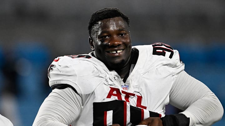 Atlanta Falcons rookie defensive tackle Ruke Orhorhoro will be out for the game against the Dallas Cowboys. Atlanta Falcons rookie defensive tackle Ruke Orhorhoro will be out for the game against the Dallas Cowboys.