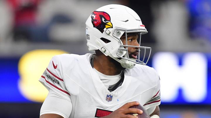 Jan 4, 2026; Inglewood, California, USA; Arizona Cardinals quarterback Jacoby Brissett (7) rolls out against the Los Angeles Rams during the second half at SoFi Stadium. Mandatory Credit: Gary A. Vasquez-Imagn Images Jan 4, 2026; Inglewood, California, USA; Arizona Cardinals quarterback Jacoby Brissett (7) rolls out against the Los Angeles Rams during the second half at SoFi Stadium. Mandatory Credit: Gary A. Vasquez-Imagn Images