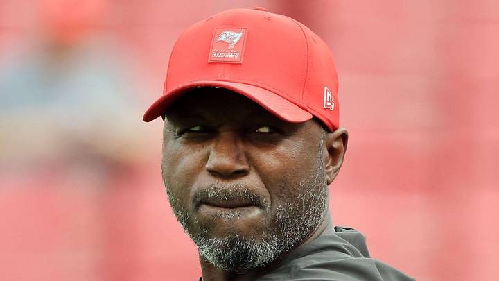 Dec 7, 2025; Tampa, Florida, USA; Tampa Bay Buccaneers head coach Todd Bowles prior to the game against the New Orleans Saints at Raymond James Stadium. Mandatory Credit: Kim Klement Neitzel-Imagn Images