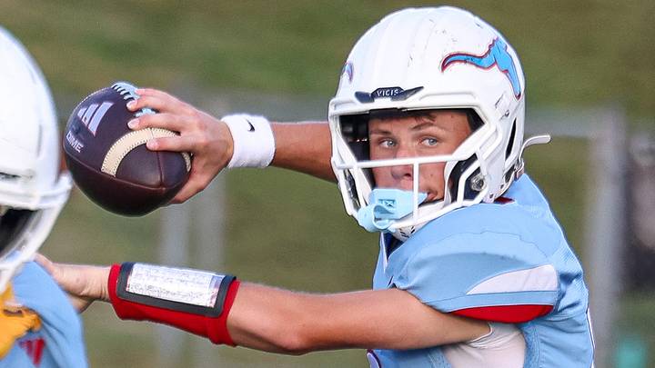 Parkway West's Braden Biermann threw a school-record 6 touchdowns in a win against Parkway South in Week 2. Parkway West's Braden Biermann threw a school-record 6 touchdowns in a win against Parkway South in Week 2.