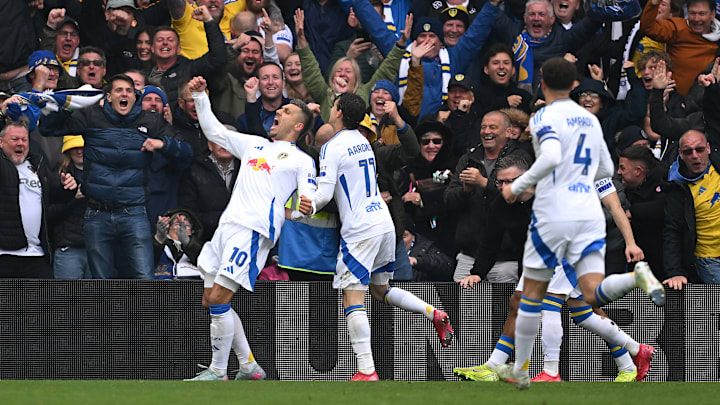 Joel Piroe scored four as Leeds drubbed Stoke to seal promotion