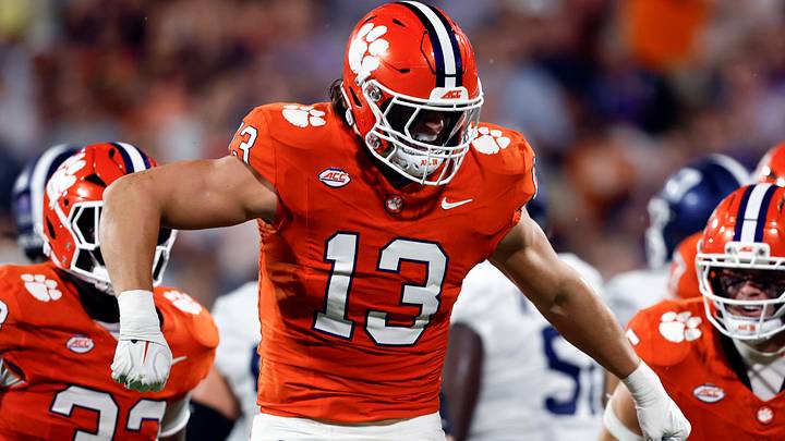 Clemson Tigers defensive end Will Heldt reacts after a sack against the Georgia Southern Eagles. Clemson Tigers defensive end Will Heldt reacts after a sack against the Georgia Southern Eagles.