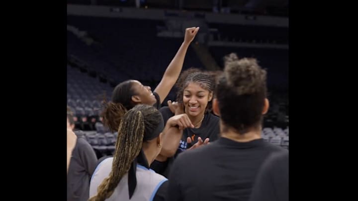 Reese is swarmed by teammates at practice after being named a WNBA All-Star