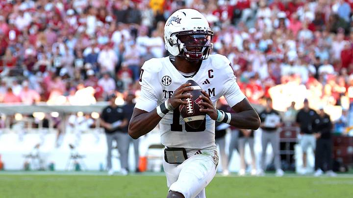 Texas A&M Aggies quarterback Marcel Reed (10) carries the ball during the third quarter against the Alabama Crimson Tide at Saban Field at Bryant-Denny Stadium. Texas A&M Aggies quarterback Marcel Reed (10) carries the ball during the third quarter against the Alabama Crimson Tide at Saban Field at Bryant-Denny Stadium.