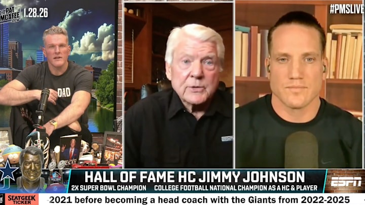 Jimmy Johnson spoke about the Cowboys and Packers’ Micah Parsons trade on ‘The Pat McAfee Show’ Jimmy Johnson spoke about the Cowboys and Packers’ Micah Parsons trade on ‘The Pat McAfee Show’