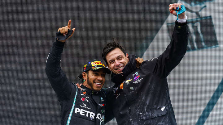 Lewis Hamilton and Toto Wolff