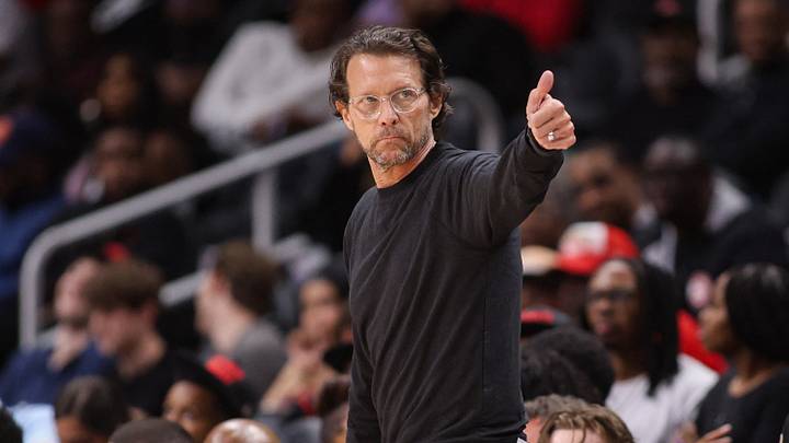 Atlanta Hawks head coach Quin Snyder coaches against the Portland Trail Blazers in the second quarter at State Farm Arena on Mar 1, 2026