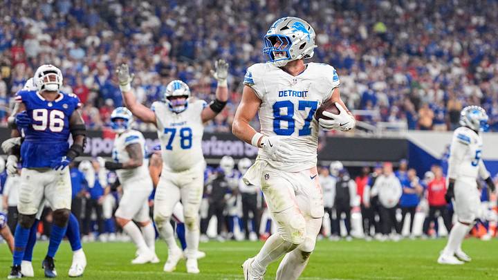 Detroit Lions tight end Sam LaPorta (87). Detroit Lions tight end Sam LaPorta (87).