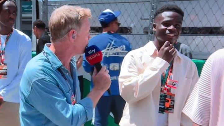 Bukayo Saka at the Spanish Grand Prix.