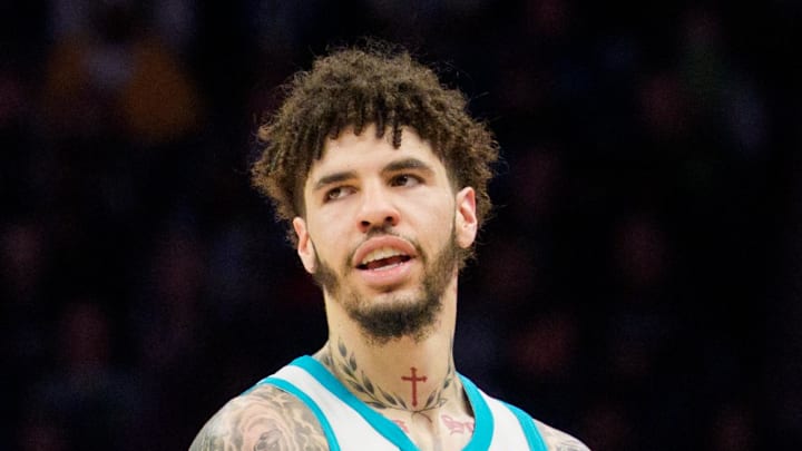 Charlotte Hornets guard LaMelo Ball (1) Charlotte Hornets guard LaMelo Ball (1)